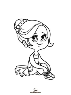 9 stk ballettegninger A5 inkl. 6 stk farveblyanter