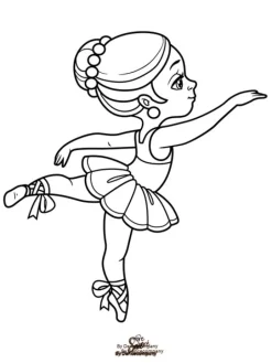 9 stk ballettegninger A5 inkl. 6 stk farveblyanter