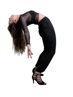 Afslappede sorte bukser af bambus - Danceeverywear