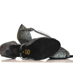 Anna Kern sort glimmer 6 cm hæl