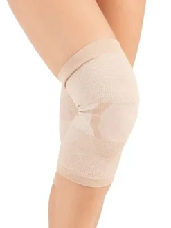 Beige gele knæbeskyttere til dans