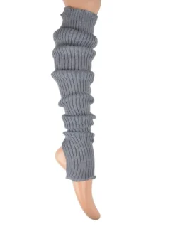 Benvarmere ribstrik grå 85 cm Seré