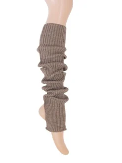 Benvarmere ribstrik lysebrun 65 cm Seré