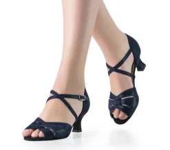 Blå Ebony dansesko i ruskind Werner Kern