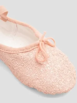 Bloch rosa skind balletsko med glimmer