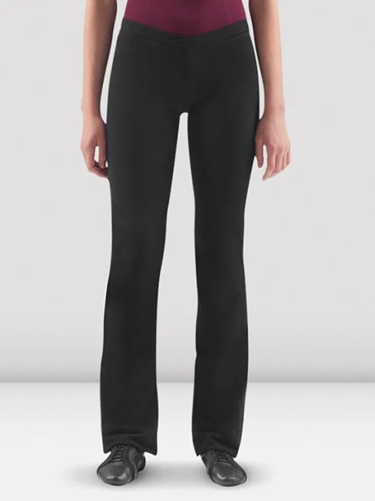 Bloch sorte jazz bukser til damer i bomulds stretch