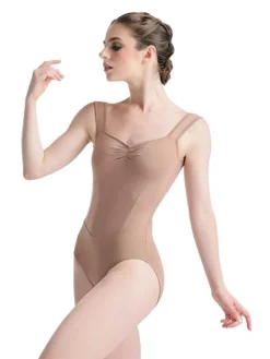 Cafe au lait balletdragt m.bredde stropper Ballet Rosa