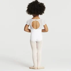 Capezio hvid dragt med puf ærmer til piger