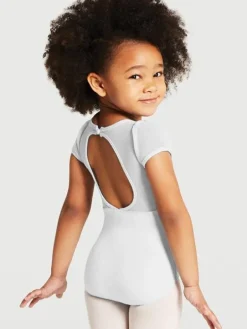 Capezio hvid dragt med puf ærmer til piger