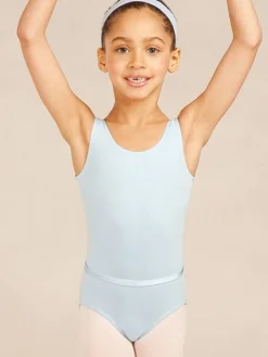 Capezio lyseblå dragt med bælte til piger