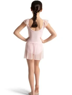 Capezio lyserød dragt med flæse ærmer til piger