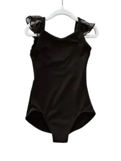 Capezio sort dragt med flæse ærmer til piger