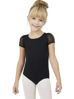 Capezio sort dragt med puf ærmer til piger