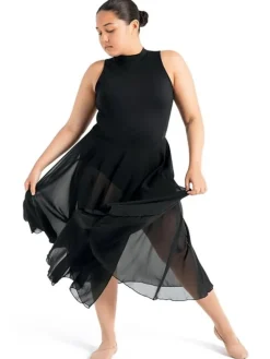 Capezio sort lang chiffon balletskørt til damer