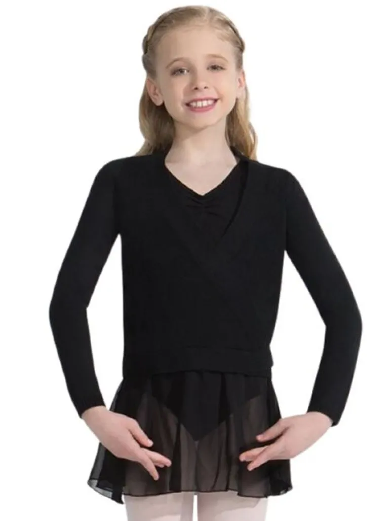 Capezio sort slå om cardigan