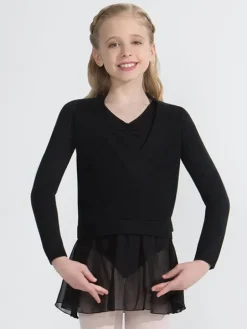 Capezio sort slå om cardigan