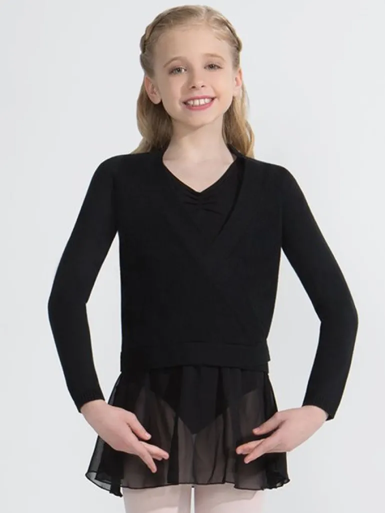 Capezio sort slå om cardigan