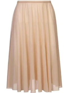 Creme farvet langt pull on mesh skørt fra Mara Dancewear