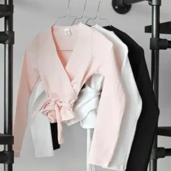 Cross-over hvid overdel til piger Bloch