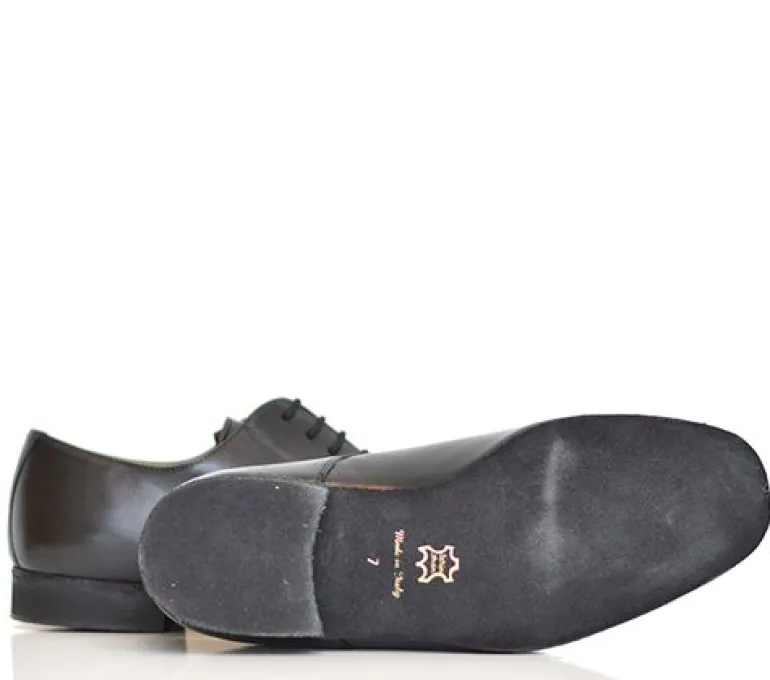 Dansesko bred i sort lækker skind Werner Kern