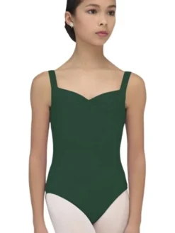 Dragt med tank stropper og rynk i mørk grøn fra Wear Moi til piger