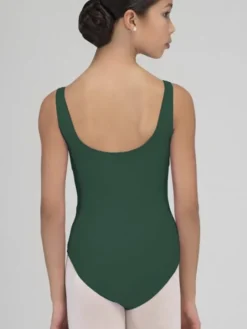 Dragt med tank stropper og rynk i mørk grøn fra Wear Moi til piger