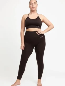 Drop of mindfulness mørkbrune seamless leggings