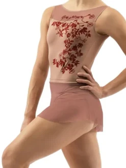 Flot kort cafe au lait balletskørt fra balletrosa