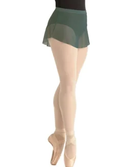 Flot kort olivengrøn balletskørt fra BalletRosa