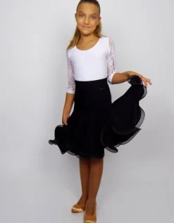 Flot sort nederdel til dans til piger - Ready4dance