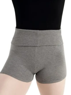 Grå strik balletshorts til teen og damer Capezio