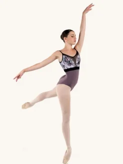 Grishko dragt i støvet lilla med blomster og mesh detaljer