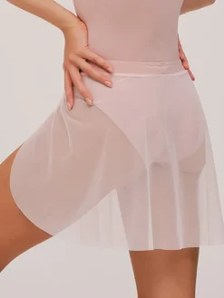 Grishko tea rosa pull on faux wrap skørt