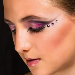 Grønne rhinsten til ansigt, hår og tøj