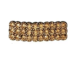 Guld clic-clac hårspænde med rhinsten