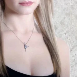 Halskæde i sølv med balletdanser vedhæng Mikelart