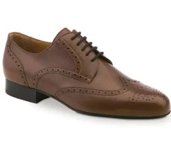 Herre dansesko cognac farvet skind Werner Kern