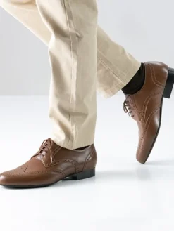 Herre dansesko cognac farvet skind Werner Kern