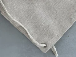 Hør rygsæk/mulepose med guld GYM skrift