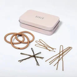 Hårkit blond metalkasse fra BLOCH