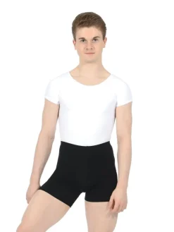 Hvid body med kort ærme til ballet teen/herre