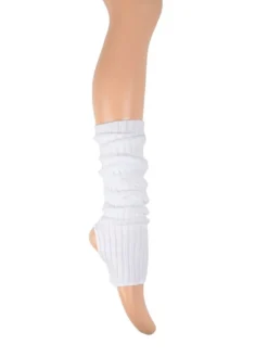 Hvide benvarmere til ballet og dans - 60 CM