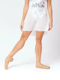 Hvidt pull on mesh skørt fra Mara Dancewear