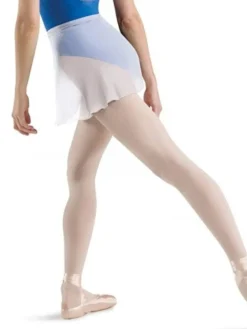 Hvidt wrap georgette skirt fra Bloch