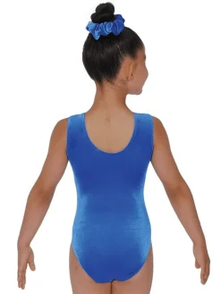 Kongeblå velour gymnastikdragt piger The zone