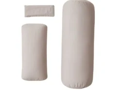 Lille yoga bolster til meditation i lysegrå - Moonchild