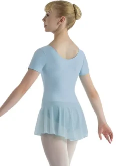 Lyseblå dragt med påsyet chiffon skørt Ballet Rosa