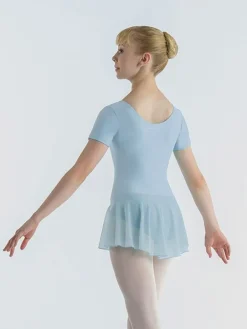 Lyseblå dragt med påsyet chiffon skørt Ballet Rosa