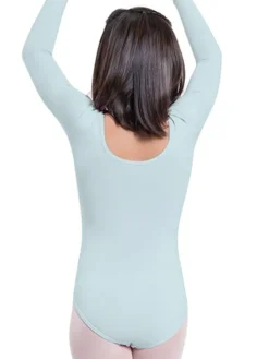 Lyseblå dragt m.langt ærme ballet/gymnastik