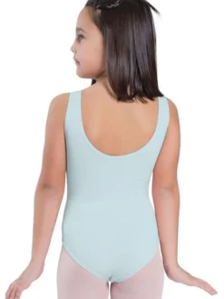 Lyseblå dragt pige u.ærmer ballet/gymnastik